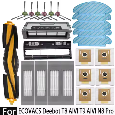 For ECOVACS Deebot T8 AIVI T9 AIVI N8 Pro AIVI N9 N10 N10 Plus Accessories Main brush, side brush, f