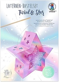 Ursus Twinkle Star 18790002F Lantern Craft Set, Pink, Approx. 19.3 x 18.3 x 8 cm, Set for Creating a