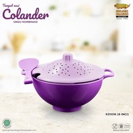 Colander Set Bakul Tempat Nasi Tutup + Centong Melamin Warna Awet Tebal Tahan Panas Premium Golden D