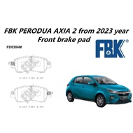 FBK PERODUA AXIA 2 from 2023 Front Brake pad FD0304M 04465BZ154