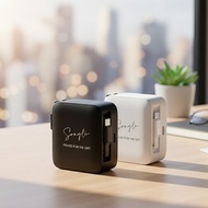 客製化禮物|45W氮化鎵伸縮線充電器|typec伸縮線|客製化鐫刻