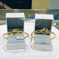 EMAS 375 GELANG TANGAN FEYSEN LOVE 375GOLD BANGLE