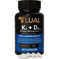 LUAL Vitamin D3 K2 Supplements • D3 K2 Vitamin 5000 iu • VIT D(packaging may vary)