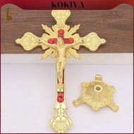 [kokiya] Jesus Crucifix Standing Crucifix Jesus Cross Statue Table Cross Crucifix with