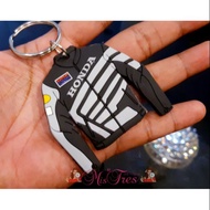 Honda HRC racing suit jacket soft keychain 2.5inch