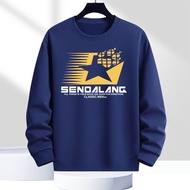 American retro heavyweight 350g pure cotton long-sleeved T-shirt men's spring and a美式复古重磅350克纯棉长袖T恤男