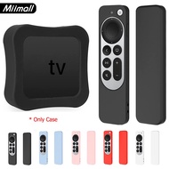 1+1 Pack Miimall Silicone Remote Case +TV Box Case for 2021 Apple TV 4K,LightWeight Silicone Full Pr