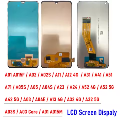 For Samsung A01 A02 A02S A11 A12 4G A31 A51 A71 A05S A05 A04S A23 LCD Display Touch Screen Digitizer