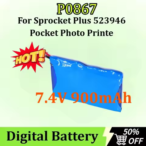 New P0867 7.4V 900mAh Digital Battery for Sprocket Plus 523946 Pocket Photo Printer Battery