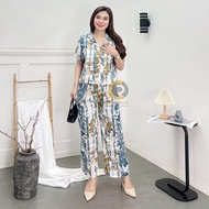 Amelia Oneset Crop Rayon Viral || Setelan Wanita Terlaris Kekinian Baju Setelan Wanita Modern