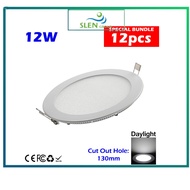 SLEN LED Round 4˝ 12W Panel Light Downlight Ceiling light Lamp Daylight 12pcs without LED Driver