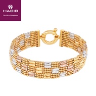 HABIB Oro Italia 916 Rose, White and Yellow Gold Bangle GB88570222-TI