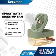 Keromee 2.5L Humidifier Fan double spray portable table fan mini usb air cooler electric fan