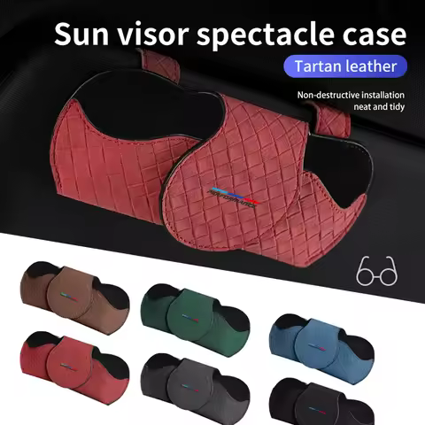 For BMW Car Sun Visor Sunglasses Case Auto Glasses Holder X1 X3 X4 X5 X7 G20 G38 F20 F39 F48 E46 E60