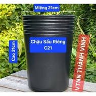 Combo of 10 Plastic Durian Nursery Pots C21 (Mouth 21cm x Height 31cm) Standard Product