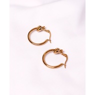 Knotted — 18K Gold-Plated Hoop Earring