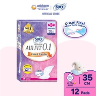 SOFY Air Fit Extra Slim 0.1 Night Wing 35cm x 12 Pcs