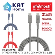 MYMOSH EL-C2C120 CABLE USB-C TO USB-C PD60W 1.2M/FAST CHARGING/30KG TEAR RESISTANCE/ CHARGE & SYNC/4