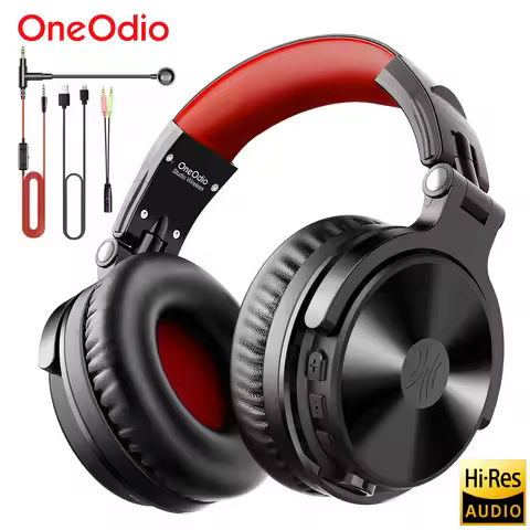 Oneodio Wireless Bluetooth 5.2 Headphones 110Hrs + Stereo Wired Gaming Headset With Boom Microphone 