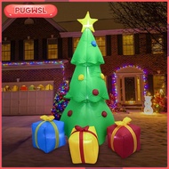 [pugwsl] 7 ft Christmas Tree Inflatable Decor Props with Light for Garden Party Lawn