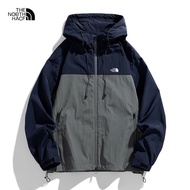 NORTH FACE North Side หน่วยจู่โจมชายกันลมและกันน้ำชุดว่ายปีนเขาสำหรับคู่รักเสื้อแจ็คเก็ตลำลองกลางแจ้