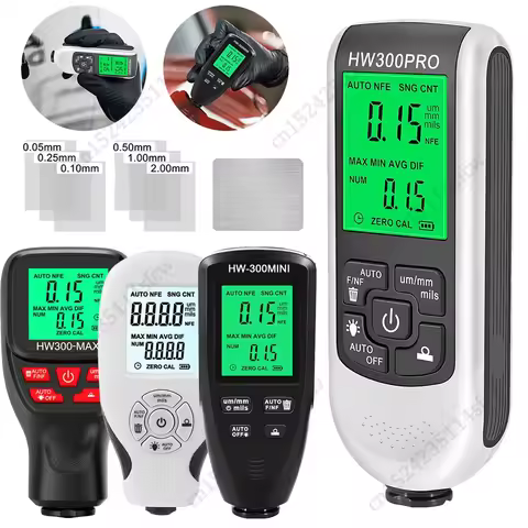 Automotive Thickness Gauge HW-300 PRO MAX Mini Car Paint Thickness Meter Electroplate Metal Coating 