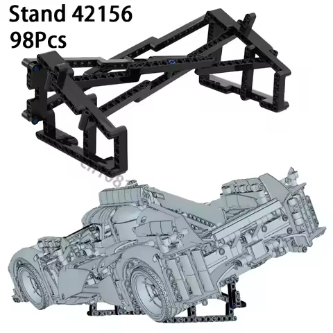 In Stock Technical Display Stand For 42156 PEUGEOT 9X8 Mans Hybrid Hypercar Building Blocks DIY Bric