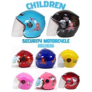 ◎Helmet Motorcycle for Kid Half Face Cartoon Helmet Motor Topi Keledar Kanak Kanak♫