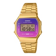 Casio General Digital Gold Stainless Steel Strap Women Watch A168WERG-2ADF-P