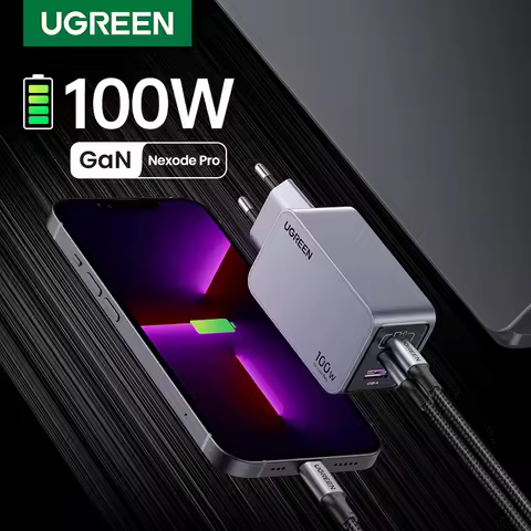 【Korean Plug】UGREEN 100W GaN Charger PD Fast USB C Charger QC4.0 3.0 Quick Charge For Macbook Laptop