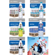 (Carton) 100 Plus 24x500ml Original / Active / Reduce Sugar / Lemon Lime / Zero Sugar / Zero Peach