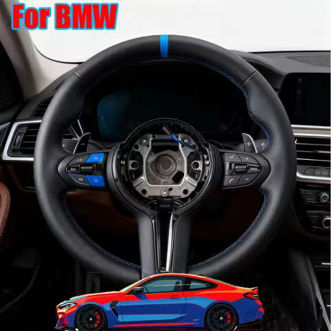 Blue M1 M2 Button Leather Steering Wheel M Sport for BMW F07 F10 F11 F12 F20 F21 F22 F25 F26 F30 F32