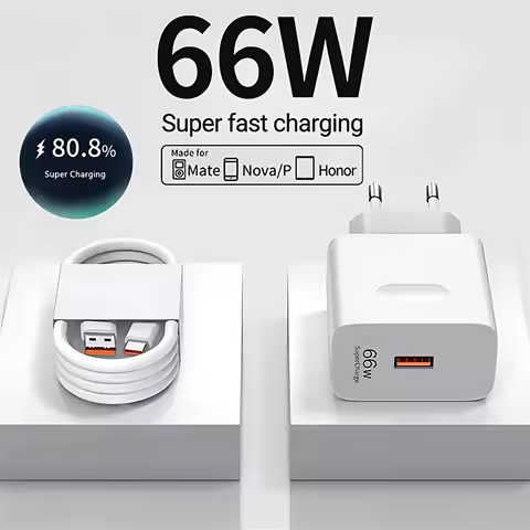 66W 6A Super Fast Charger For Huawei Mate 40 50 60 P50 P60 Nova 12i 13i Pro HONOR 200 Lite X8 X9 Typ