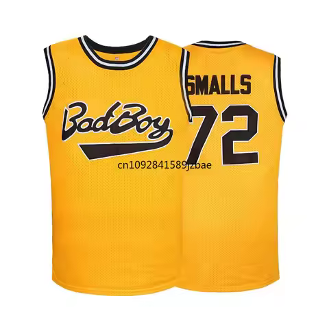Badboy Basketball Jersey 72 Baggie Smalls Jersey 90S Hip Hop Movie T Shirt Vest Clothing for Party A