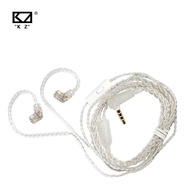 KZ Earphones Cable Silver plated upgrade Cable Headset Standard Gold-plated 0.75 PIN With Mic For KZ