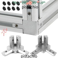 PISTACHIO Bracket Connector Durable 2020 3030 4040 Series Slot Silver 3-Way