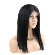 Rambut palsu asli wig wanita bob rambut panjang dengan rambut halus