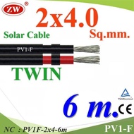NC 6 Meters PV1-F Wire 2x4.0 Sq.mm. DC Solar Cable Cell PV1F-2x4-6m