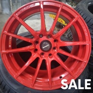 [Ready Stock] Sport Rim Car 7/8x15 SA15R WedsSport TE37 8H Wheel 1set Red