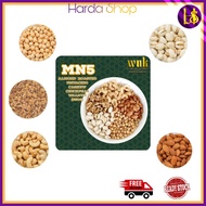 🔥MIX NUT 5🔥MAKANAN SUNNAH CAMPURAN KACANG CERDIK KACANG KUDA GAJUS BADAM WALNUT 650G BY HS