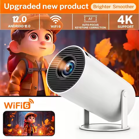 XFY NEW Projector HY300 8K Android 12 Dual Wifi6 150ANSI Allwinner H726 BT5.4 1080P 1280*720P Home C