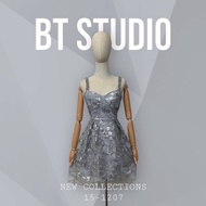 BT15-1207 Spaghetti Strap Dress Beat The Scales At The Chest With Foam Padding The Line And Range Of