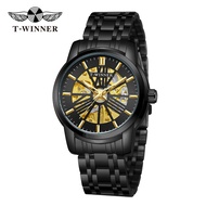 [Ready Stock] STRYVE Mechanical Steel Band Business Round Dial Steel Band Luminous Pointer Men's Wat