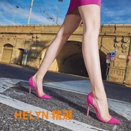 Gianvito Rossi Plexi 限量訂製色高跟鞋｜麂皮＋透明設計