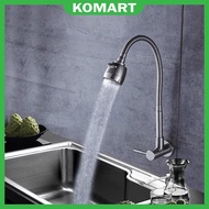 SUS304 Water Tap Wall Mounted Flexible Kitchen Faucet Flexible Wall Sink Tap / Kepala Paip Air Sinki