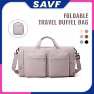 SAVF Foldable Travel Duffel Bag Sport Gym Bag Large Capacity Luggage Hand Carry Beg Balik Kampung Be