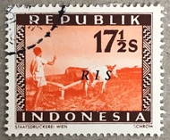 PW733-PERANGKO PRANGKO INDONESIA WINA REPUBLIK ,RIS(H) ,USED