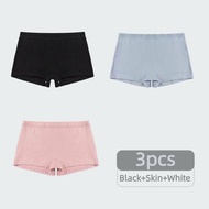 YIFAFA 3 Pcs Seamless Panties Boxer Panties For Women Cotton Mid Waist Panty Women Girls Comfortable