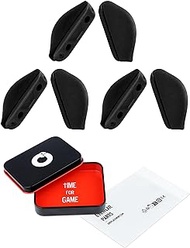 3 Pairs Ultra Soft Silicone Eyeglass Nose Pads for Oakley Crosslink/Badman OO6020/Valve New 2014/Turbine/Cohort OO9301/Fives Squared, Push-in Anti-Slip Glasses Nose Piece Replacement Kit Black