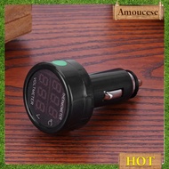 DF-01-TV 2IN1 Car Battery Monitor Voltmeter Thermometer RGB Digital Display WKP2 [Sunburst1.my]